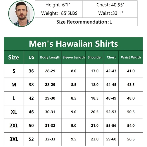 Tropical Leaf Print Men's Shirt - Picture 5 of 5